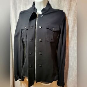 Gothic military jacket womens sz  M safari style pockets with black buttons